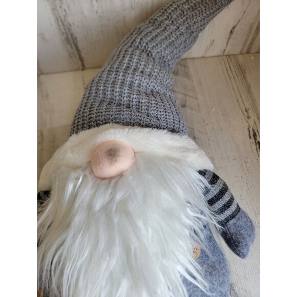 xmas gnome plush blue santa pillow Xmas home before - Picture 4 of 10